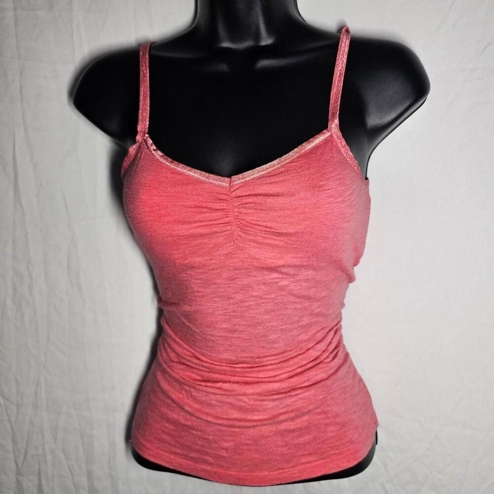peach pink y2k 2000s built in bra layering tank top